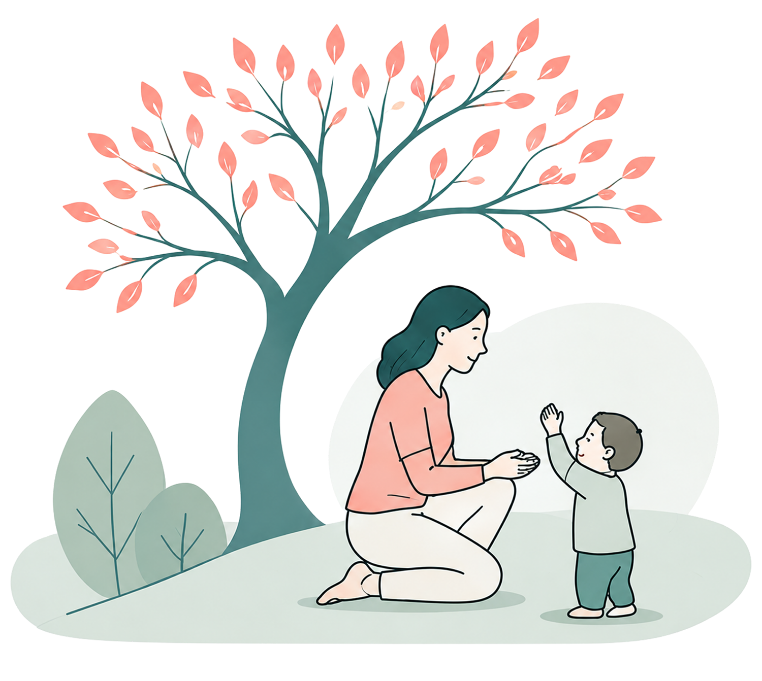 Professionnelle accompagnant un enfant