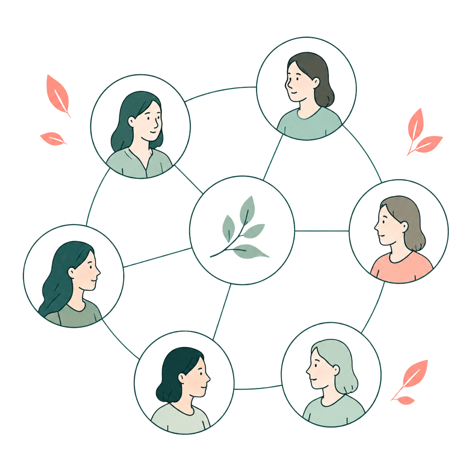 Réseau de professionnels reliés entre eux